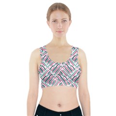 Abstract Colorful Pattern Background Sports Bra With Pocket by Wegoenart