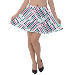 Abstract Colorful Pattern Background Velvet Skater Skirt by Wegoenart