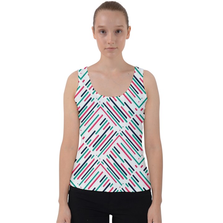 Abstract Colorful Pattern Background Velvet Tank Top