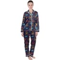 Trendy African Maya Seamless Pattern With Doodle Hand Drawn Ancient Objects Satin Long Sleeve Pyjamas Set View1