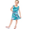 Sea Waves Seamless Pattern Kids  Tunic Dress View1