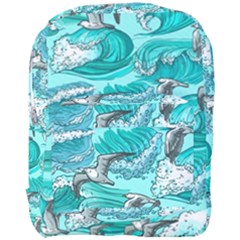 Sea Waves Seamless Pattern Full Print Backpack by Wegoenart