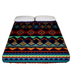 Pattern Tribal Style Fitted Sheet (california King Size) by Wegoenart