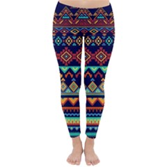 Pattern Tribal Style Classic Winter Leggings by Wegoenart