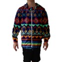 Pattern Tribal Style Kids  Hooded Windbreaker View1