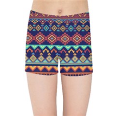 Pattern Tribal Style Kids  Sports Shorts by Wegoenart