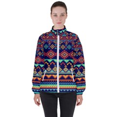 Pattern Tribal Style Women s High Neck Windbreaker by Wegoenart