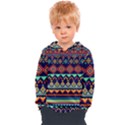 Pattern Tribal Style Kids  Overhead Hoodie View1