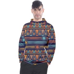 Bohemian Ethnic Seamless Pattern With Tribal Stripes Men s Pullover Hoodie by Wegoenart