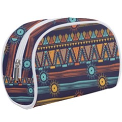 Bohemian Ethnic Seamless Pattern With Tribal Stripes Makeup Case (large) by Wegoenart