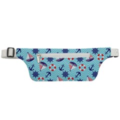 Seamless Pattern Nautical Theme Active Waist Bag by Wegoenart