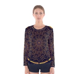 Luxury Mandala Background Women s Long Sleeve Tee