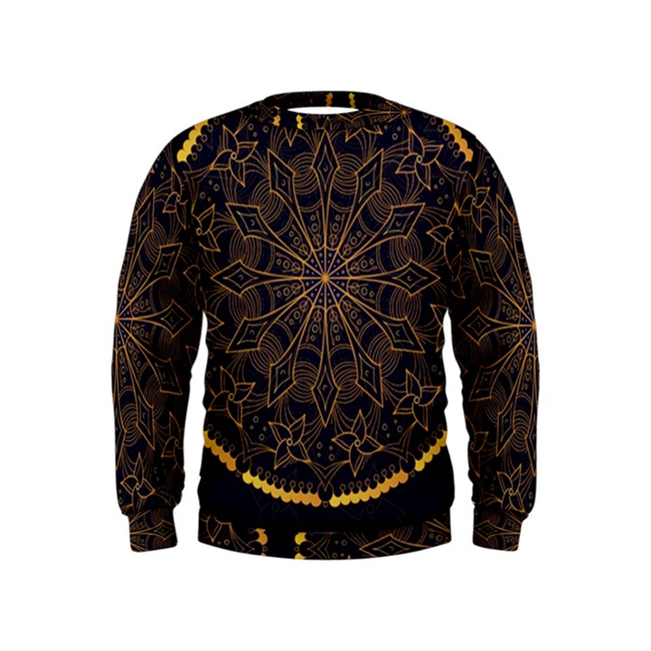 Luxury Mandala Background Kids  Sweatshirt