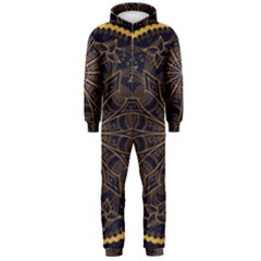 Luxury Mandala Background Hooded Jumpsuit (men)  by Wegoenart