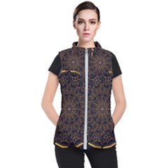 Luxury Mandala Background Women s Puffer Vest