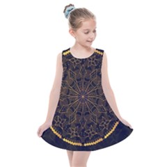 Luxury Mandala Background Kids  Summer Dress by Wegoenart