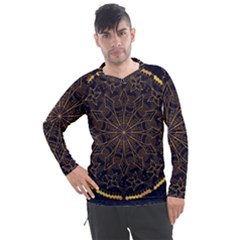 Luxury Mandala Background Men s Pique Long Sleeve Tee