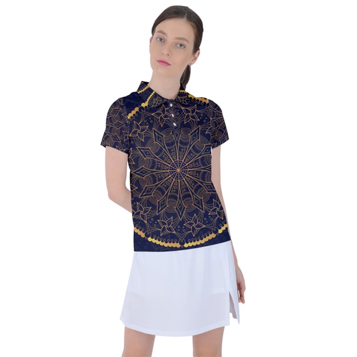 Luxury Mandala Background Women s Polo Tee