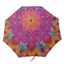 Ethnic Floral Mosaic Pattern Folding Umbrellas View1