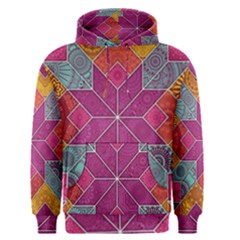 Ethnic Floral Mosaic Pattern Men s Core Hoodie