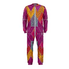 Ethnic Floral Mosaic Pattern Onepiece Jumpsuit (kids) by Wegoenart