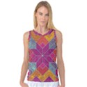 Ethnic Floral Mosaic Pattern Women s Basketball Tank Top View1