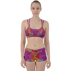 Ethnic Floral Mosaic Pattern Perfect Fit Gym Set by Wegoenart