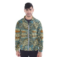 Light Colors Ethnic Decorative Pattern Batik Men s Windbreaker