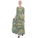 Light Colors Ethnic Decorative Pattern Batik Half Sleeves Maxi Dress View1