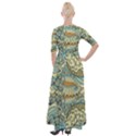 Light Colors Ethnic Decorative Pattern Batik Half Sleeves Maxi Dress View2