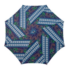 Indonesian Combination Batik With Dominant Blue Color Golf Umbrellas by Wegoenart