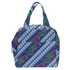 Indonesian Combination Batik With Dominant Blue Color Boxy Hand Bag by Wegoenart