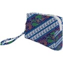 Indonesian Combination Batik With Dominant Blue Color Wristlet Pouch Bag (Small) View1