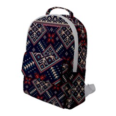 Ukrainian Folk Seamless Pattern Ornament Flap Pocket Backpack (large) by Wegoenart