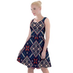 Ukrainian Folk Seamless Pattern Ornament Knee Length Skater Dress