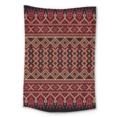 Illustration Ukrainian Folk Seamless Pattern Ornament Large Tapestry