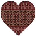 Illustration Ukrainian Folk Seamless Pattern Ornament Wooden Puzzle Heart View1