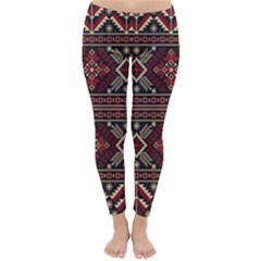 Ukrainian Folk Seamless Pattern Ornament Classic Winter Leggings