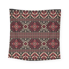 Ukrainian Folk Seamless Pattern Ornament Square Tapestry (small)