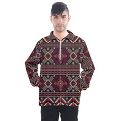 Ukrainian Folk Seamless Pattern Ornament Men s Half Zip Pullover