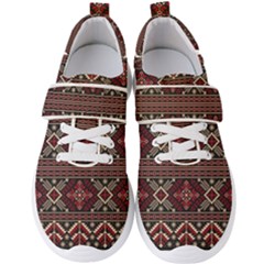 Ukrainian Folk Seamless Pattern Ornament Men s Velcro Strap Shoes