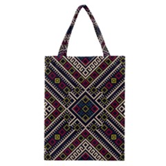 Zentangle Style Geometric Ornament Pattern Classic Tote Bag by Wegoenart