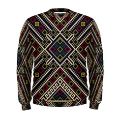 Zentangle Style Geometric Ornament Pattern Men s Sweatshirt