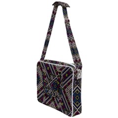 Zentangle Style Geometric Ornament Pattern Cross Body Office Bag by Wegoenart