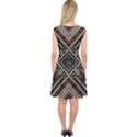 Zentangle Style Geometric Ornament Pattern Capsleeve Midi Dress View2