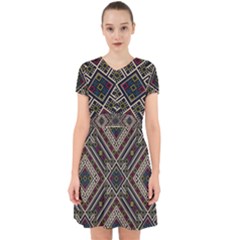 Zentangle Style Geometric Ornament Pattern Adorable In Chiffon Dress