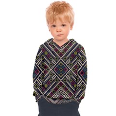 Zentangle Style Geometric Ornament Pattern Kids  Overhead Hoodie