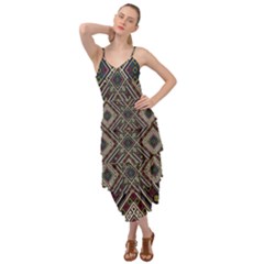 Zentangle Style Geometric Ornament Pattern Layered Bottom Dress