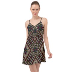 Zentangle Style Geometric Ornament Pattern Summer Time Chiffon Dress