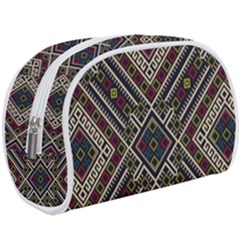 Zentangle Style Geometric Ornament Pattern Makeup Case (large)